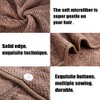 Fyore Coffee Brown Hair Towel with Button, Dries Hair Quickly,