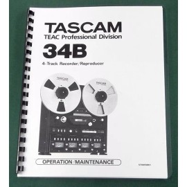 Tascam 34B Operation & Maintenance Manual: Comb Bound & Protective Covers!