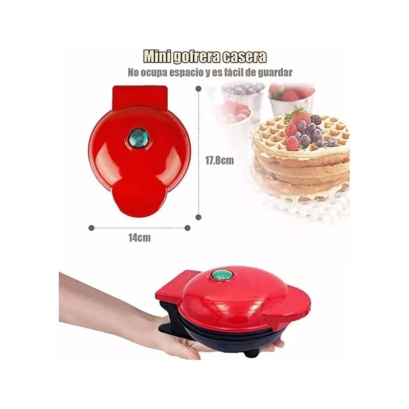 KFMX Mini Máquina Portátil Para Hacer Waffles En Forma De