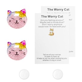 Tabanzhe Little Pocket Hug-2PCS Mini Cute Cat Hug Gift Encouraging Pocket Hug Decoration Sending a Hug Gift Token Keepsake Ornament Give Cat Hugs to Family Friends Birthday Wedding Party(Pink)