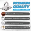 PAMAZY 4 PCS M6 Premium Heavy Duty Square Stainless Steel
