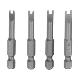 sourcing map 4 Pcs Magnetic U4 U6 U8 U10 Tip U-Shaped Batch Head Spanner Screwdriver Bits Tool