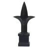 3/4" Black Plastic Trident Spear Finial Fence Topper for Wrought
