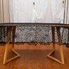 PIGETALE Black Lace Halloween Tablecloth Rectangular Overlay 54 x 72
