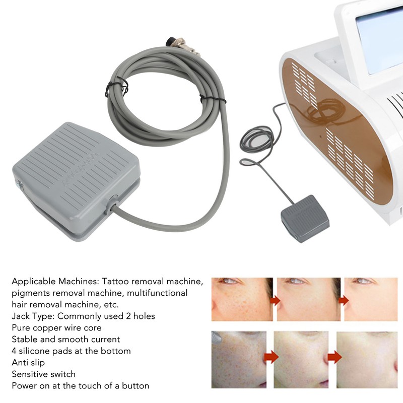 Laser Tattoo Removal Machine Replacement Pedal 2 Hole Jack 200cm