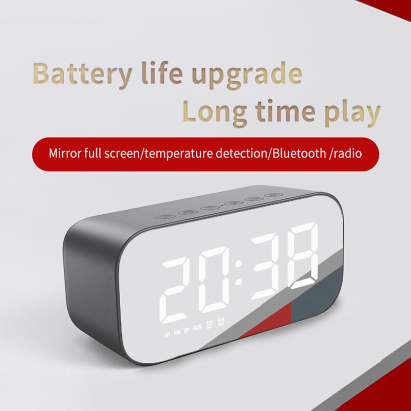 Alarm Clock Radio Portable Dimmer Control Dual Alarm FM Alarm
