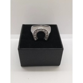 Joyeria Jara Horse Shoe Titanium Stainless Steel Size 9 Biker Ring New