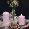 Girimax Pink Flameless Pillar Candles with Remote, LED Candles Battery
