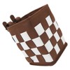 Felt Bicycle Basket Felt Cloth Foldable Detachable Brown and White
