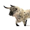 Deqube Bravo Sabanado Trotando Bull Figure, White, 17 x 8
