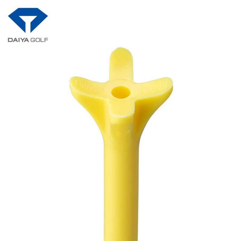 DAIYA GOLF TE-434 Golf Tee, Long with Steps, Yellow, Total