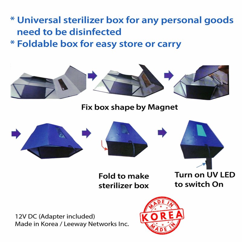 Endurance Elite Large UV Sanitizer Box, Portable Germicidal UVC Sterilizing