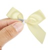 MECCANIXITY 50Pcs Mini Ribbon Bow 2.5" Mini Fabric Satin Ribbon