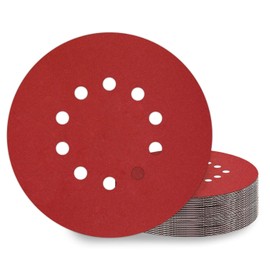9 Inch 10 Holes Sanding Disc 400 Grit Drywall Sandpaper 30PCS for Popcorn Ceiling Sander Pads