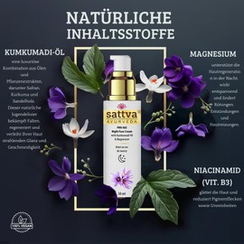 Sattva Face Cream for Men and Women - Anti-Wrinkle Cream Face Pro-Age Night Cream with Kumkumadi Oil - Anti-Ageing Moisturiser Night Face Cream