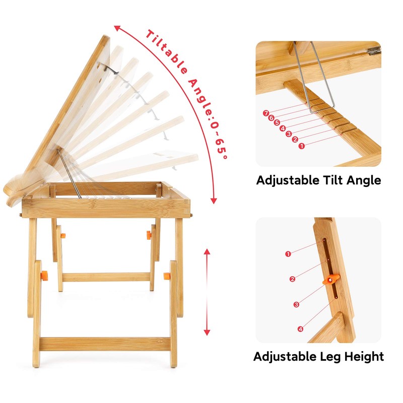 Drawing Table Nnewvante Laptop Desk Adjustable Drafting Desk Foldable Bamboo