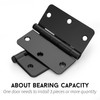 goldenwarm 6Pack Door Hinges Black Matte 3.5 Inch Rounded Black