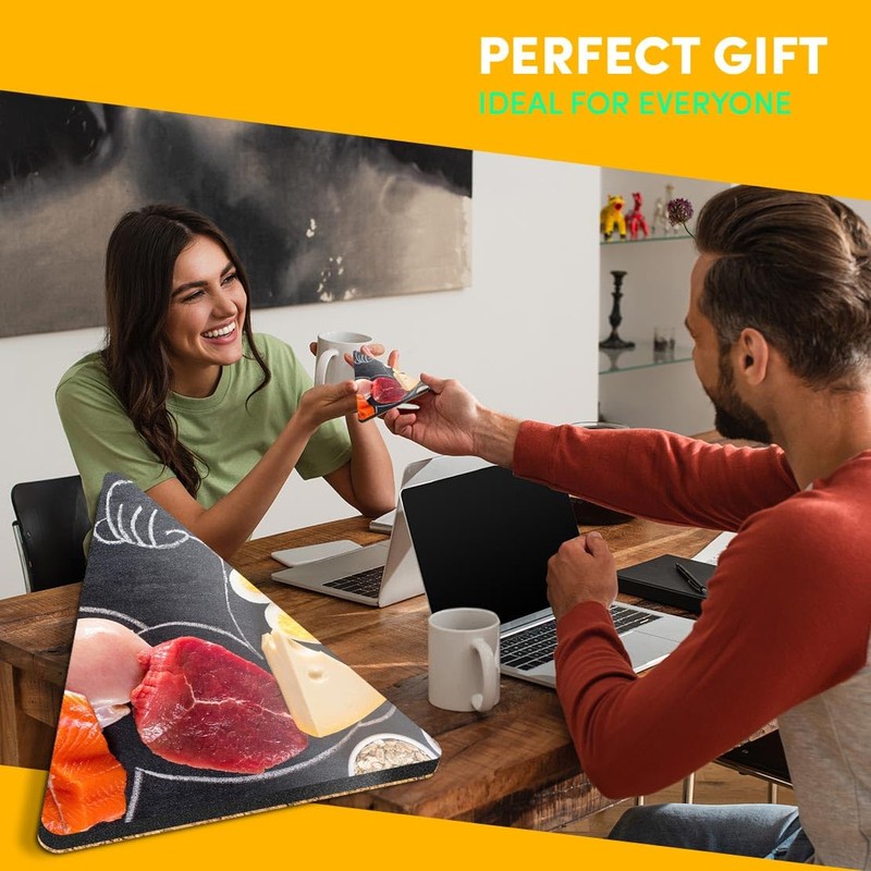 1 x Triangle Coaster - High Protein Diet Muscles Body