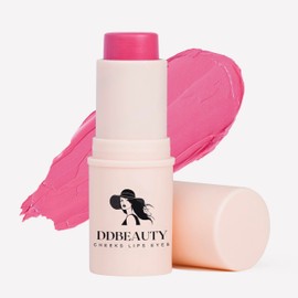 DDBEAUTY Blush, Cheeks, Eyes, Lips, 3-in1 Color Stick/Creamy Multitasking Makeup with Skin Nourishing Ingredients, Vegan, Cruelty-Free, (Pink Bubble).