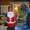 Christmas Inflatable Lights Blow Up Santa Gift Box with Bright