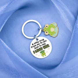 Frog Gifts for Women Men I Love You Gifts for Her Him Cute I Miss You Gift for Him Her Frog Lovers Girlfriend Boyfriend Couples Long Distance Anniversary I Love You Gift Keychains