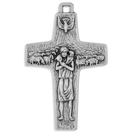 Venerare Christ The Good Shepherd Pope Francis Papal Cross (Large (2.75"))