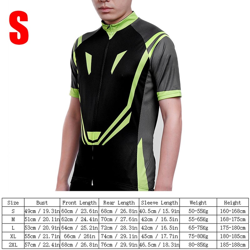 Outdoor Sports Bike Bicycle Clothing Short Sleeve Suit Green (S)