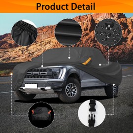 COLOR RAIN TIME COLOR RAIN TIME Heavy Duty Truck Cover Waterproof All Weather. Pickup Truck Cover for Tacoma, Tundra, Titan, F-150, RAM 1500, Silverado 1500, Sierra 1500 etc. Length: Up to 230 inches.