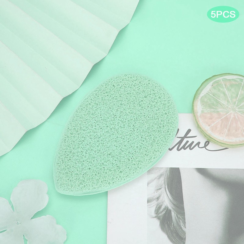 5pcs Makeup Cleaning Puff Hydrophilic Soft Exfoliator Face Cleaning Pad