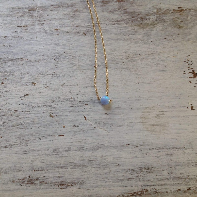 Gold anklet Opal Anklet Blue Opal Ankle Bracelet