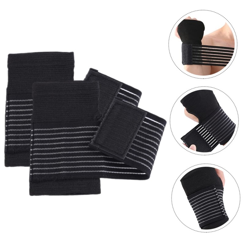 Healeved 4pcs Weightlifting Wrist Brace Comfortable Wrist Support for Sports