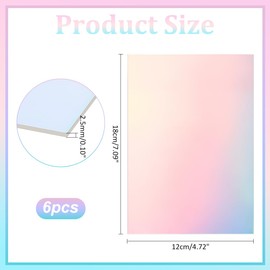 PH PandaHall 6PCS Iridescent Acrylic Sheets Colored Plastic Sheets Translucent Acrylic Panel Easy to Cut for DIY Display Art Crafts Cutting Signs 18x12cm 2.5mm thick