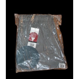 Chefworks ESSENTIAL BAGGY CHEF PANTS Small Check Houndstooth NBCP SZ 4XL Bl/WH