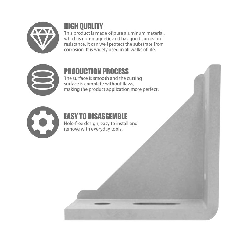 6 x Angle Mounting Corner Brackets, 40 x 80 Aluminium