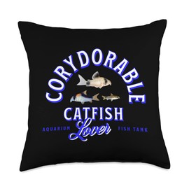 Corydoras Catfish Lovers Corydorable Adolfoi Pygmy Panda Throw Pillow