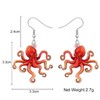 LONYOO Colorful Octopus Earrings Acrylic Dangle Jewelry for Women Gifts