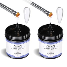 AIJIMEI Builder Nail Gel Kit Clear Builder Gel Nail Enhancement 5oz Hard Nail Gel Builder Gel Extension Nail Kit for Nail Art DIY & Salon Use(Clear & Clear)