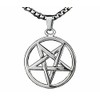 Pagan Wicca Inverted Star Pentagram Pendant Men's 316L Stainless Steel