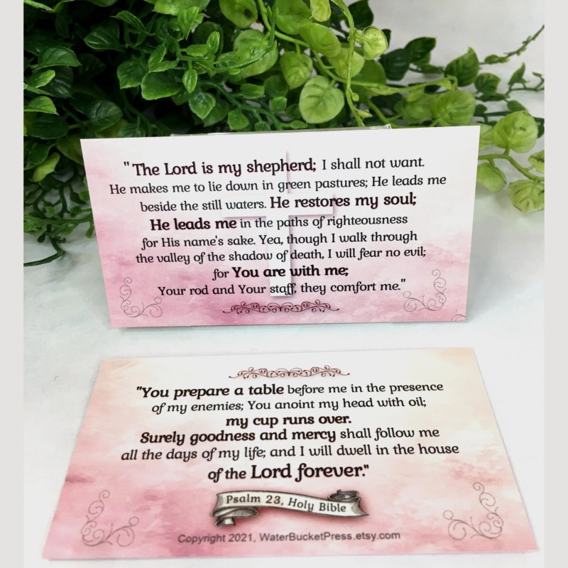 YooHooLady Pocket Scripture Cards Psalm 23, The Lord is My