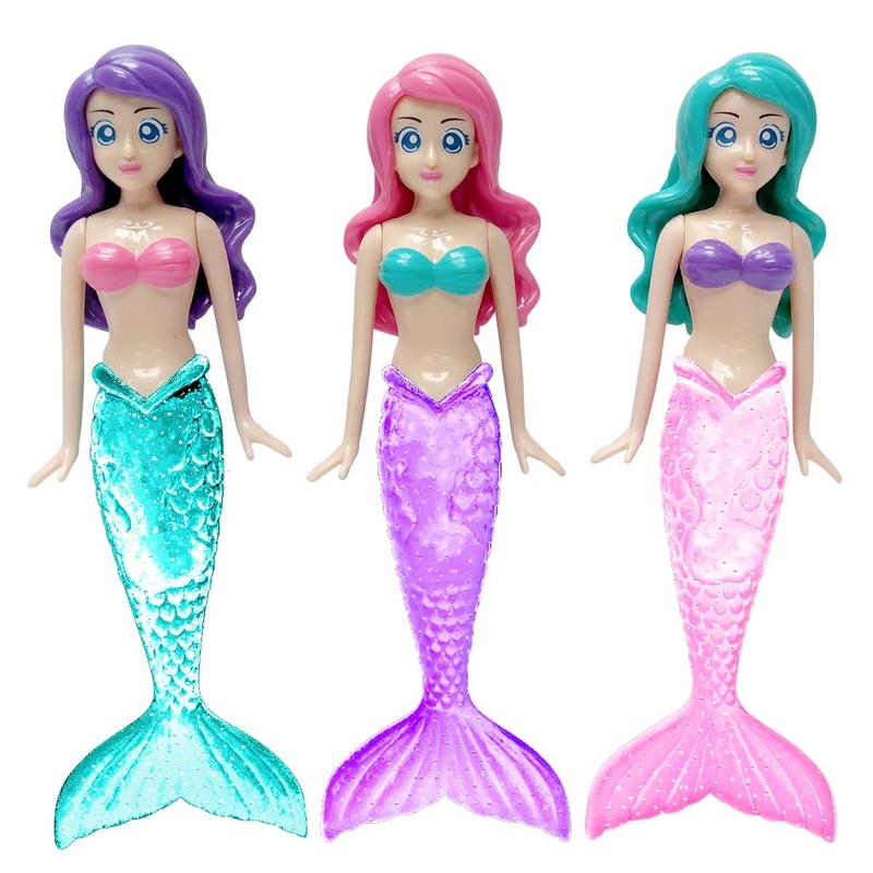 BANZAI 3 Piece Sparkle Mermaid Dive Toys - Glittery Sparkle