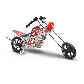 Construct It Motorbike and Sidecar - 99 Piece Motorbike and Sidecar Construction Kit - STEM Toys For 8+ Year Olds - Build Your Own Metal Motorbike and Sidecar - STEM for Kids Ages 8-12