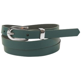fashionchimp Basic Women's Belt Made of 100% Genuine Leather, Narrow Belt, Width Approx. 1.5 cm, Made in Germany, Petrol-montana