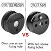 Black Upgraded 3-5mm Frameless Mirror Mounting Hardware 8 Pack Dual-Screw
