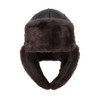 MGGMOKAY Aviator Hat Genuine Shearling Leather Aviator Cap Warm Russian