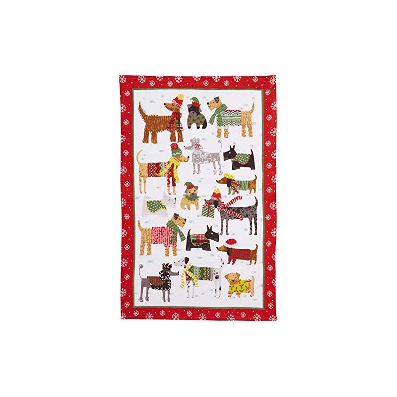 Ulster Weaver Snow Dogs Cotton Tea Towel