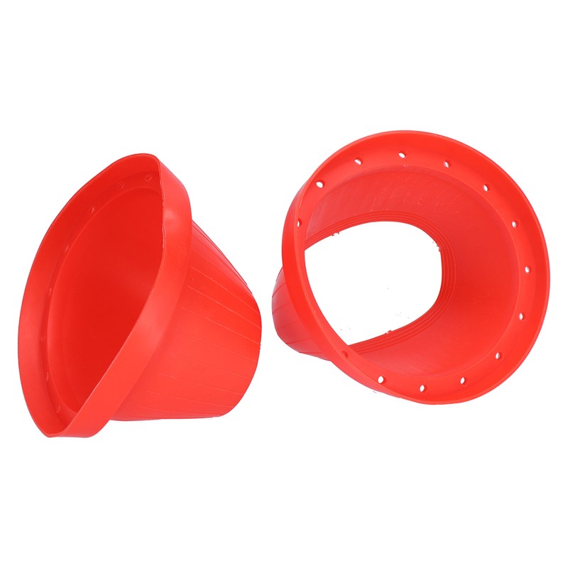 2pcs Car Speaker Waterproof Cover Silica Gel Red Insulation Protective