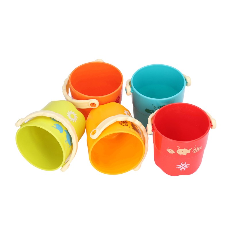 5pcs Colorful Stacking Cups Set Early Educational Baby Building Toys