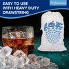 Perfectware- 8lb Drawstring Ice Bags w/Cotton String Handle- Pack of