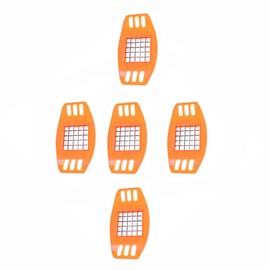 5PCS Potato Chipper Potato Chopper Cutter Fruit Chip Cutter French Fry Tool for Veggies, Onions, Carrots, Cucumbers(Orange)
