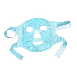 FRCOLOR Full Facial Beauty Ice Gel Mask for Cold and Hot Therapy Soothing Headaches and Comfortable Material for Moisturizing Skin for Home Use